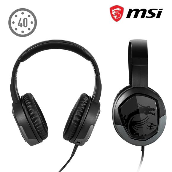 MSI GH30 V2 Detachable Mic Lightweight Foldable Gaming Headphones Headset - Picture 6 of 7